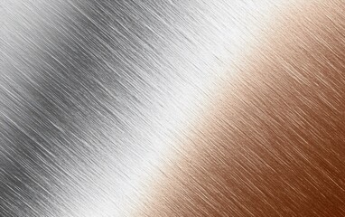 Poster - Brushed metal texture with silver to bronze gradient.