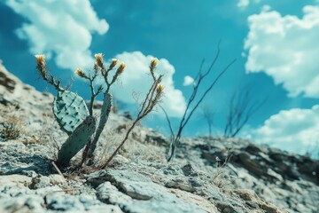 Wall Mural - Rocky Cactus Growth