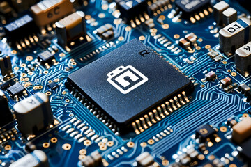 Poster - Data security chip on circuit board