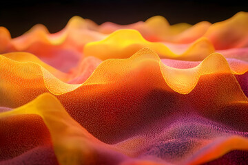 Poster - Abstract orange and pink waves, textured surface, background, design element