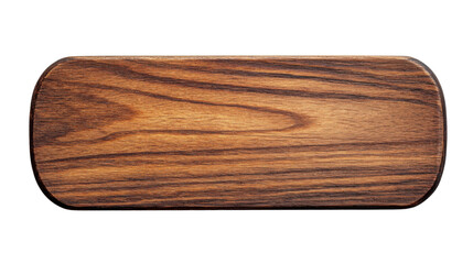 Fototapete - Empty wooden sign board with rounded corners on transparent background