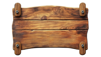 Leinwandbilder - Rustic wooden signboard with transparent background