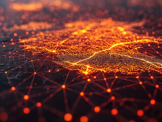 Global network connections at night