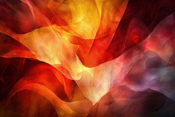 Wall Mural - abstract fiery fabric swirl, dark background, design texture