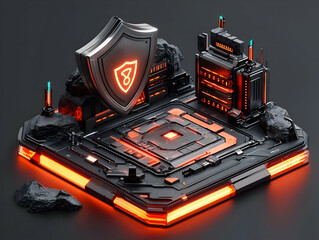 Poster - Cyber security system, data protection, server