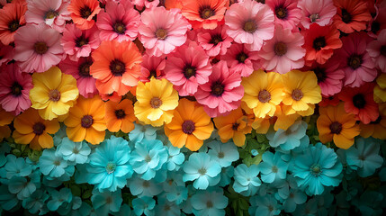 Colorful Artificial Flower Background