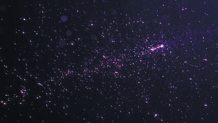 Wall Mural - universe with stars, nebulae and galaxy. blue dark night sky with many stars. artistic visualization