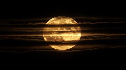 Wall Mural - Full Moon Through Clouds