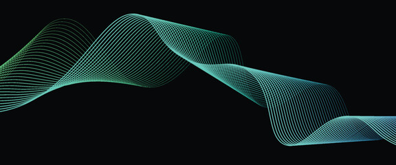 Wall Mural - abstract background with waves for banner. medium banner size. vector background with lines. element