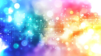 Poster - Colorful abstract background with vibrant hues and digital patterns in 4K resolution