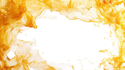 Poster - Orange liquid splashing with transparent background