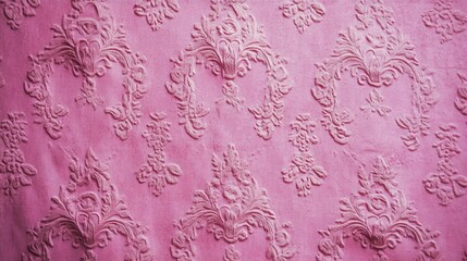 Poster - Pink fabric with pattern