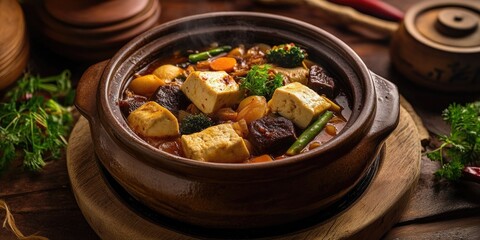 Wall Mural - Tofu Stew with Vegetables