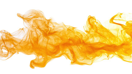 Poster - Yellow smoke effect floating on transparent background