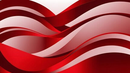 Poster - red and white ribbon,Red Abstract Papercut Geometric Background