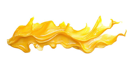 Poster - Yellow liquid splashing with transparent background