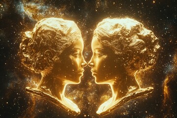 Wall Mural - galaxy statues