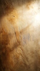 Poster - Soft light caresses a smooth wooden surface, highlighting its rich texture and natural patterns. This serene scene evokes a sense of calm, perfect for minimalist decor enthusiasts
