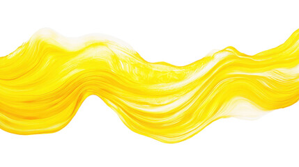 Poster - Yellow paint splashing and flowing on transparent background