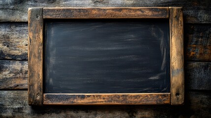 Aufkleber - Rustic vintage wooden framed blackboard or chalkboard with grungy distressed and worn texture  Ideal for back to school classroom office or any design and creative concepts that require an empty
