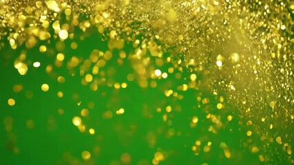 Sticker - golden glitter rain: a captivating image of shimmering golden glitter raining down against a vibrant