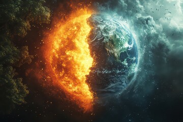 planet green and fire
