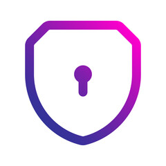 Wall Mural - cyber security gradient icon