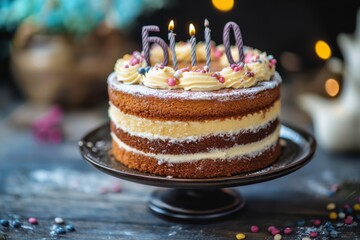 Wall Mural - Celebration Cake with Candles