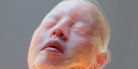 Poster - Digital Rendering of Human Face with Layered Lines