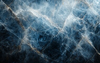 Aufkleber - Blue marble texture with gold veins.