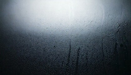 Wall Mural - closeup view capturing the intricate condensation of fog on a window glass surface, showcasing the d