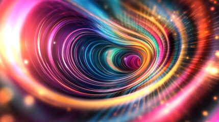 Poster - Dynamic swirling patterns in vibrant colors captured in high-definition