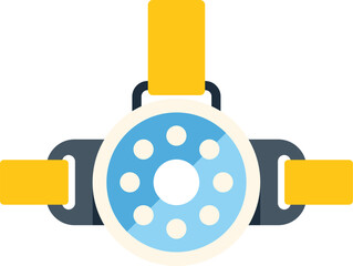 Poster - this headlamp flashlight icon is perfect for projects related to camping, hiking, outdoor activities