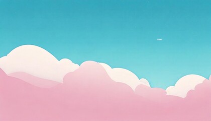 Wall Mural - cloudy and sky at winter in the illustration background