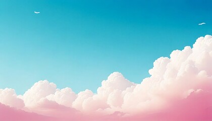 Wall Mural - cloudy and sky at winter in the illustration background