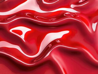 Aufkleber - Crimson Liquid Swirl: A captivating abstract image showcasing a luxurious, deep crimson liquid with dramatic swirling patterns, creating a mesmerizing interplay of light and shadow. 