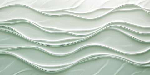 Wall Mural - Mint green textures wallpaper featuring silk-smooth abstract waves. The fresh, light tones create a modern and natural high-definition background.