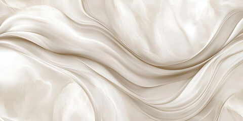 Wall Mural - Cream textures wallpaper with silky smooth flowing wave patterns. The light, neutral tones create a minimalist and elegant high-definition background.