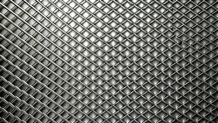 Naklejka na meble Metal mesh background with intricate grid pattern, metallic silver and gray tones, textured surface, background