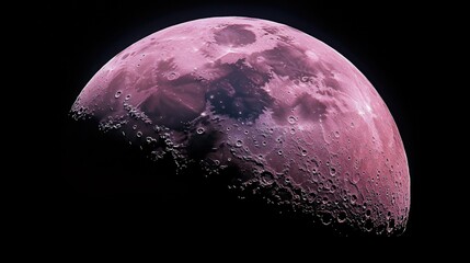 Wall Mural - moon close up black background,