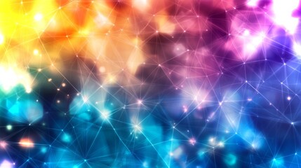 Poster - Vibrant abstract patterns with colorful light and intricate details in high resolution