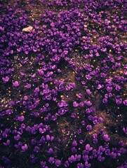 Wall Mural - Purple Flowers Field