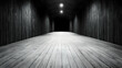 © BROPRADANA - Dark wooden corridor, lights ahead, mystery, background unknown, concept art