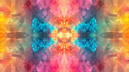 Poster - Burst of Radiant Color Patterns Unfolding in Abstract Design