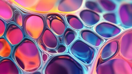 Poster - Colorful Woven Liquid Patterns in Digital Art with Vivid Hues and Textures