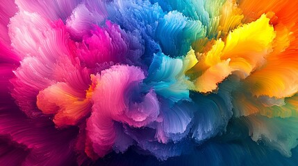 Poster - Colorful Swirling Abstract Lines Creating Vibrant Chaos in Motion