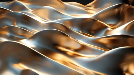 Poster - Tranquil Golden Light Rippling Across Soft Sea Waves in Calm Waters