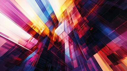 Poster - Vivid Explosion of Colors Intertwining in a Dynamic Abstract Design