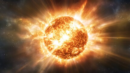 Wall Mural - solar explosion captured in stunning 4k resolution showcasing vibrant colors and dynamic movement