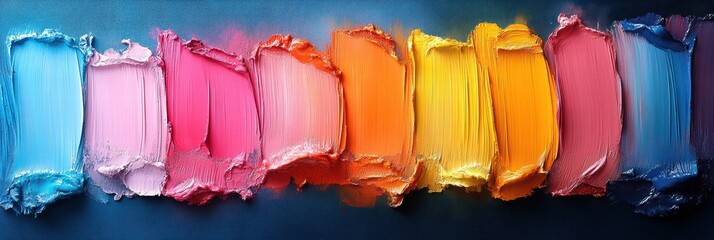 Poster - Watercolor strokes displaying a vibrant palette and smooth textures of color